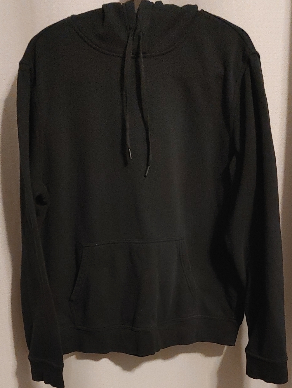 (4/$20) 90 Degree By Reflex Men's Black Pullover Hoodie with Kangaroo Pocket